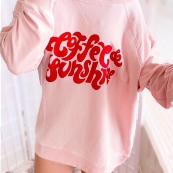 WILDFOX Coffee & Sunshine oversized baggy statement sweatshirt - Picture 5 of 8